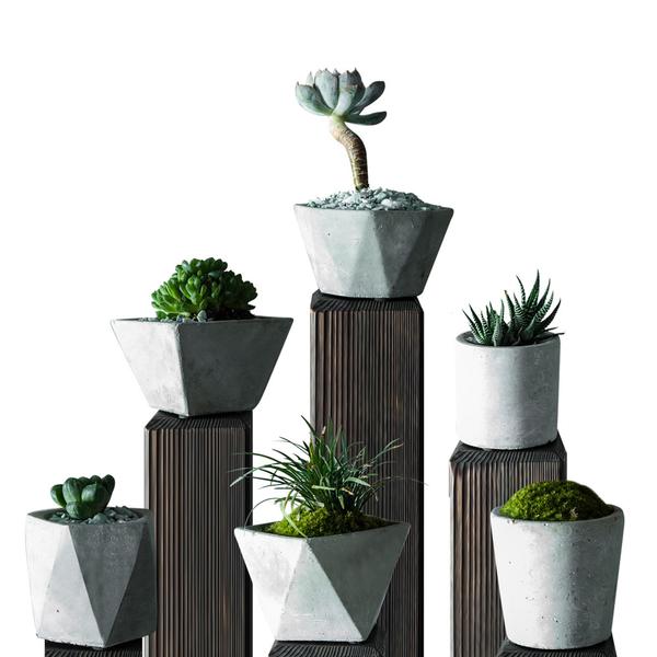 Concrete Cylindrical Planter