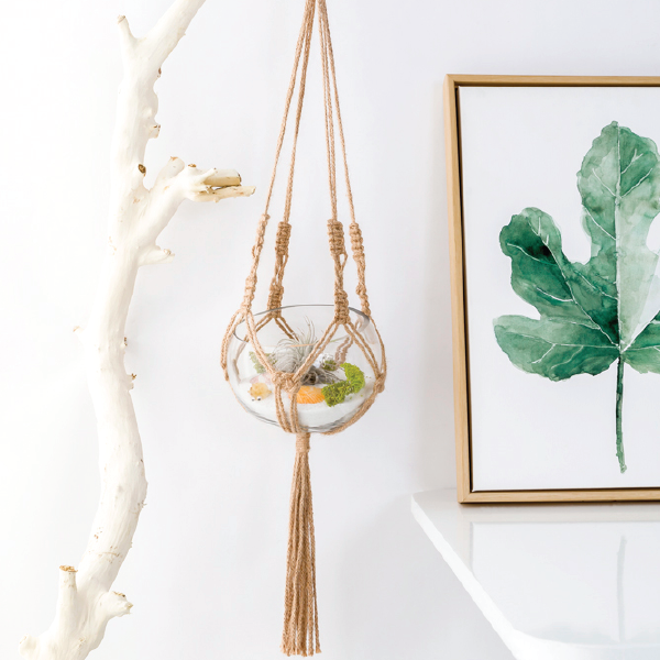 hanging jute planter Serenity Hangers (2 Jute Pack) – The Geometric Planter