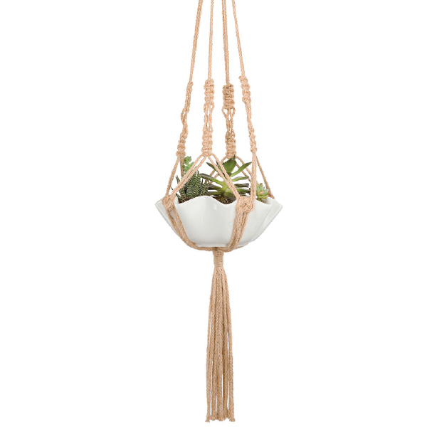 macrame plant hanger with jute Serenity Hangers (2 Jute Pack) – The Geometric Planter