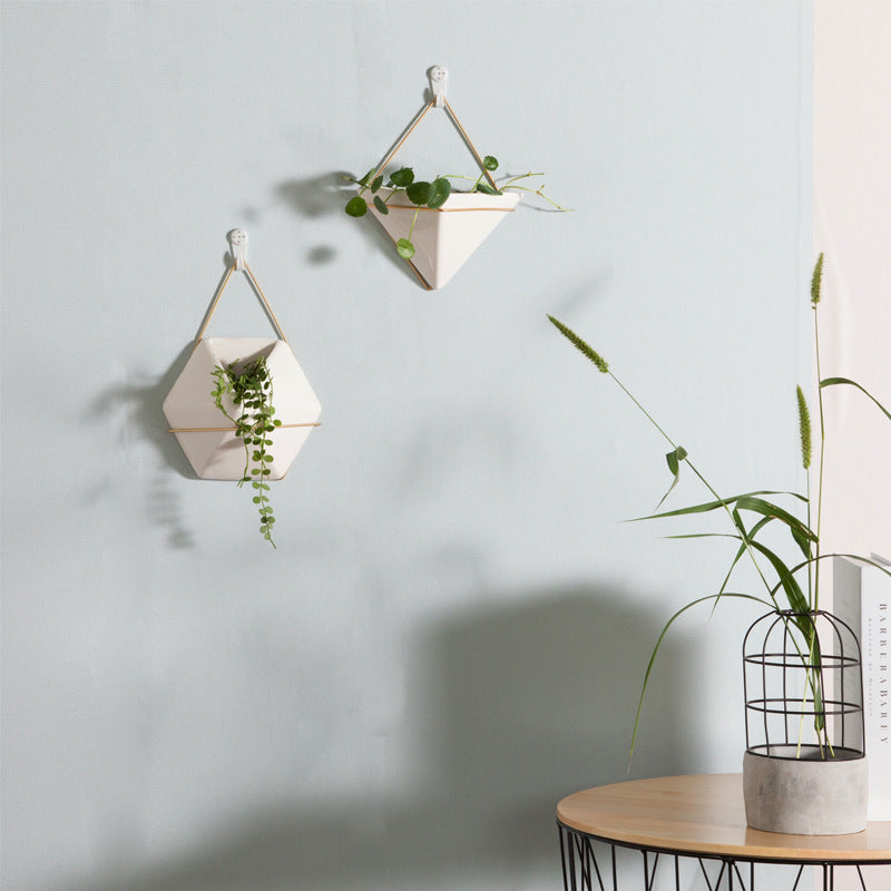 indoor plant pots wall hanging Nordic Hanging Planter (2 styles) – The Geometric Planter