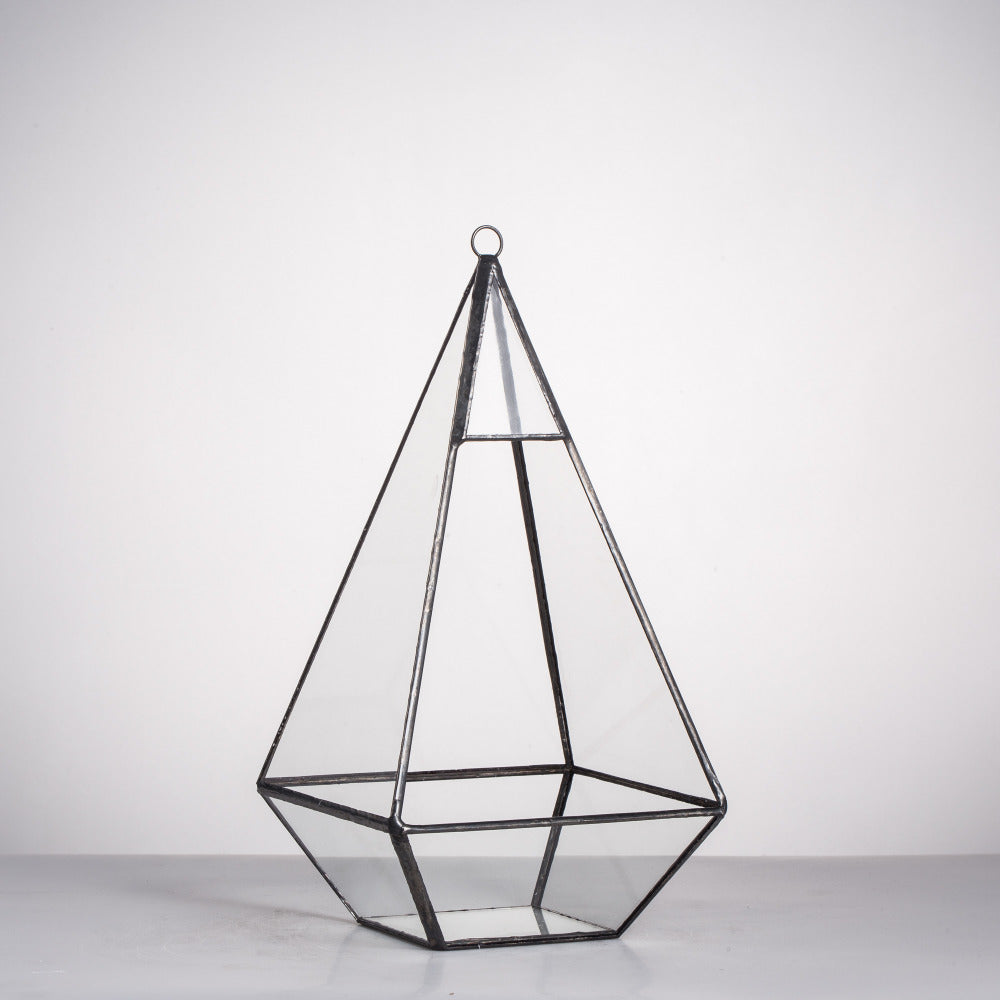 pyramid hanging planter Hanging Pyramid Terrarium – The Geometric Planter